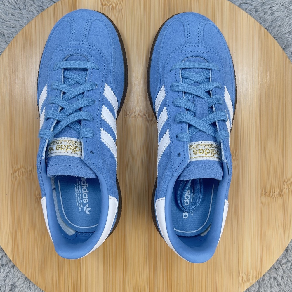 Adidas Handball Spezial Shoes Kids 13k Blue White Suede Gum Classic UNC Sneakers - Picture 6 of 12